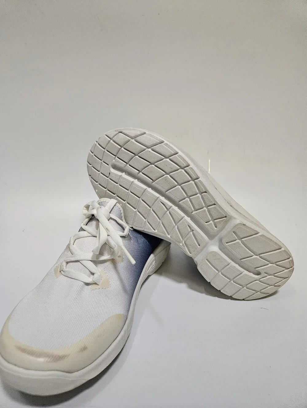 Oofos Oomg Sport LS Low White/Blue Mutare Recovery Shoes Sz 9